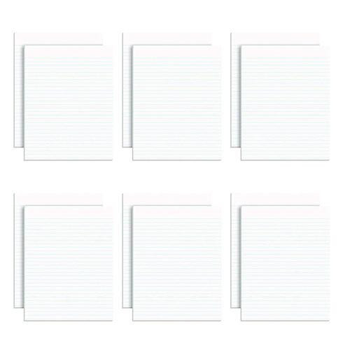 Glue Top Pads, Wide/Legal Rule, 50 White 8.5 x 11 Sheets, Dozen