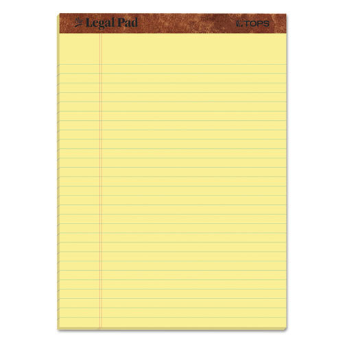 "The Legal Pad" Ruled Perforated Pads, Wide/Legal Rule, 50 Canary-Yellow 8.5 x 11 Sheets, 3/Pack