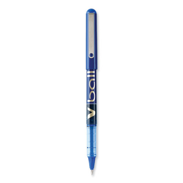 VBall Liquid Ink Rollerball Pen, Stick, Fine 0.7 mm, Blue Ink, Blue/Clear Barrel, Dozen VBall Liquid Ink Rollerball Pen, Stick, Fine 0.7 mm, Blue Ink, Blue/Clear Barrel, Dozen