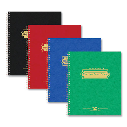 Teacher's Record and Roll Book, 11 x 8.5, Randomly Assorted Cover Colors, 24/Carton