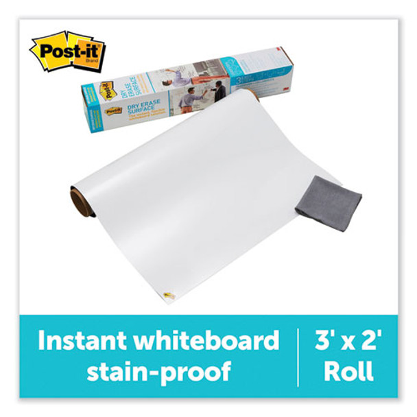 Dry Erase Surface, Laminate Film, 36" x 7 mil x 24", White Dry Erase Surface, Laminate Film, 36" x 7 mil x 24", White