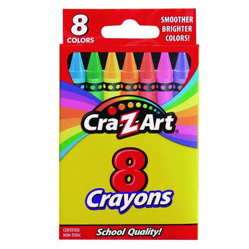 Crayons, 8 Assorted Colors, 8/Pack