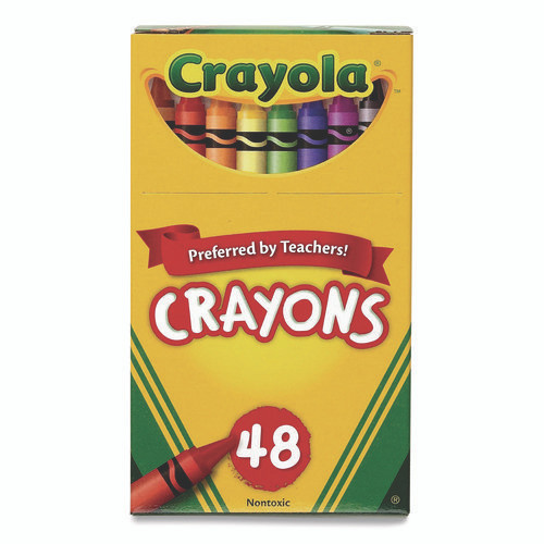 Classic Color Crayons in Flip Top Box with Tiered Sleeves, 48 Colors/Box