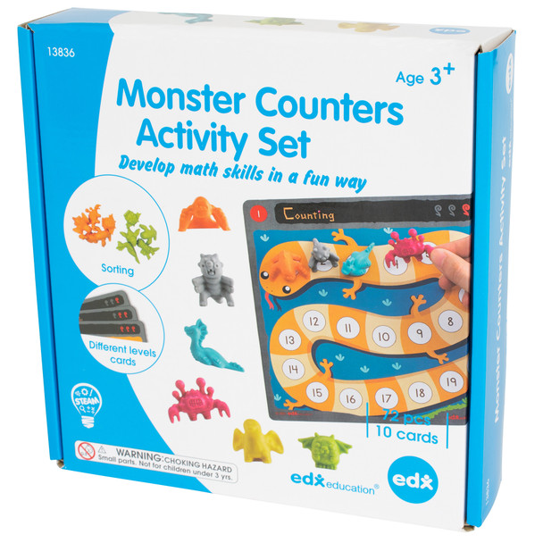 Monster Counters Activity Set - Set of 36 - 10 Double-Sided Activity Boards Monster Counters Activity Set - Set of 36 - 10 Double-Sided Activity Boards
