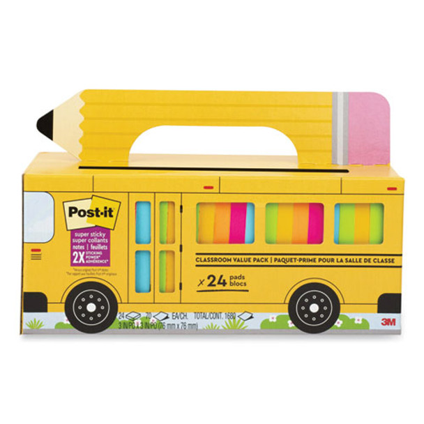 Self-Stick Notes, 3" x 3", Assorted, 70 Sheets/Pad, 24 Pads/Pack Self-Stick Notes, 3" x 3", Assorted, 70 Sheets/Pad, 24 Pads/Pack