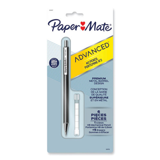 Advanced Mechanical Pencils, 0.5 mm, HB (#2), Black Lead, Gun Metal Gray Barrel Advanced Mechanical Pencils, 0.5 mm, HB (#2), Black Lead, Gun Metal Gray Barrel