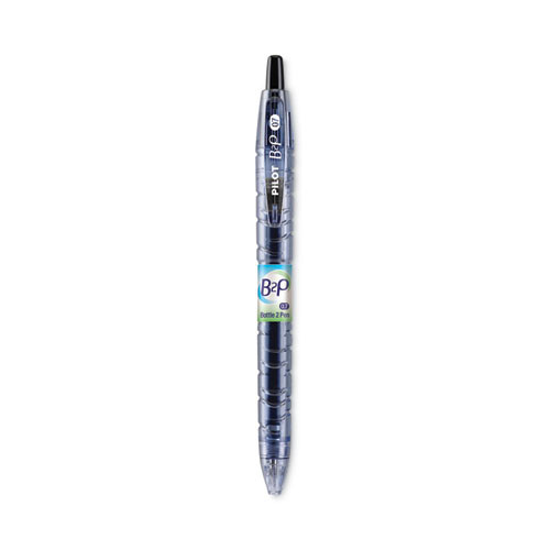 B2P Bottle-2-Pen Recycled Gel Pen, Retractable, Fine 0.7 mm, Black Ink, Translucent Blue Barrel