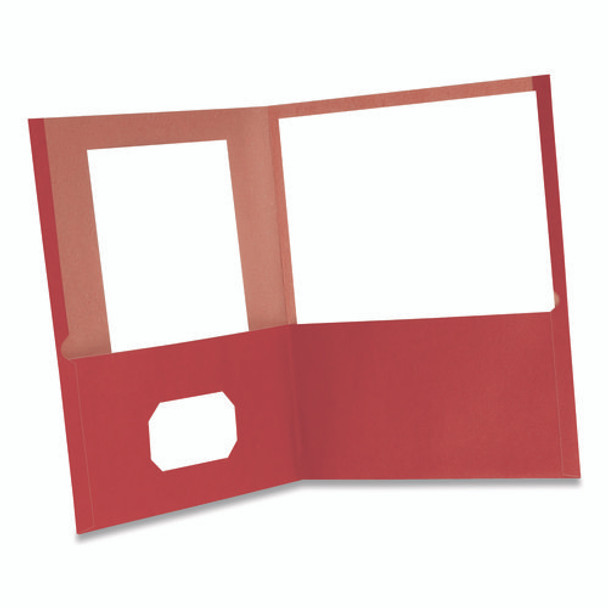 Earthwise by Oxford 100% Recycled Paper Twin-Pocket Portfolio, 100-Sheet Capacity, 11 x 8.5, Red, 10/Pack Earthwise by Oxford 100% Recycled Paper Twin-Pocket Portfolio, 100-Sheet Capacity, 11 x 8.5, Red, 10/Pack