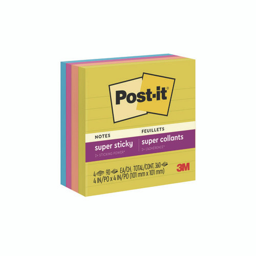 Note Pads in Summer Joy Collection, 4" x 4", Note Ruled, 90 Sheets/Pad, 4 Pads/Pack