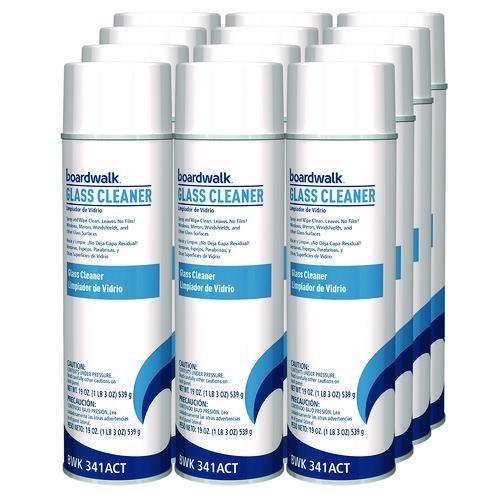 Heavy-Duty Glass Cleaner, Sweet Scent, 19 oz Aerosol Spray, 12/Carton