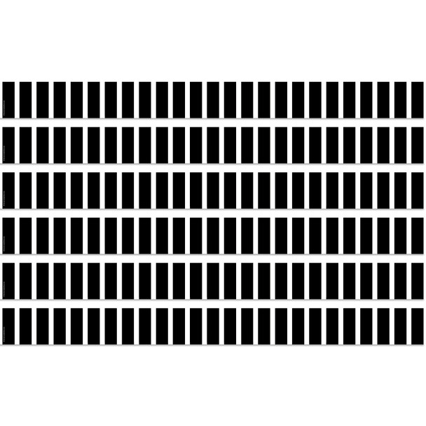 Black and White Vertical Stripes Straight Border Trim, 35 Feet Per Pack, 6 Packs