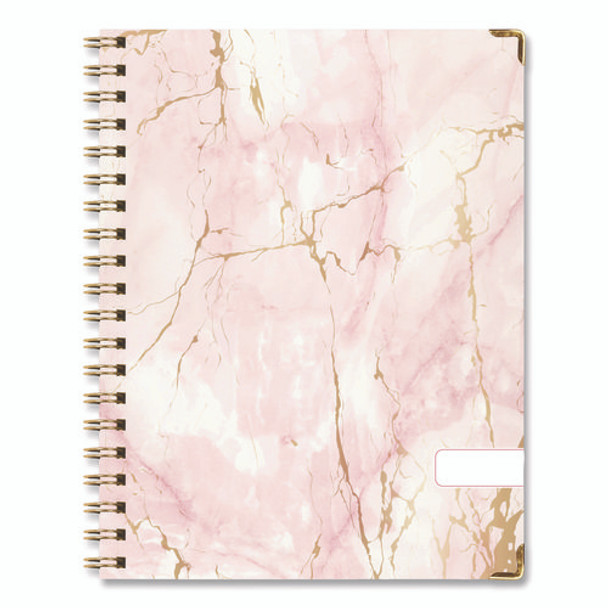 Marble Weekly/Monthly Planner, 11 x 8.5, Pink Marble/Gold Cover, 14-Month: Nov 2024 to Dec 2025