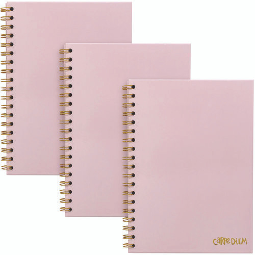 B5 Size Notebook, 1-Subject, Medium/College Rule, Pink Cover, (80) 9.8 x 6.9 Sheets, 3/Pack