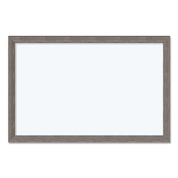 Magnetic Dry Erase Board with Rustic Frame, 36" x 24" (Actual Size: 35" x 23"), White Surface, Brown Wood Frame