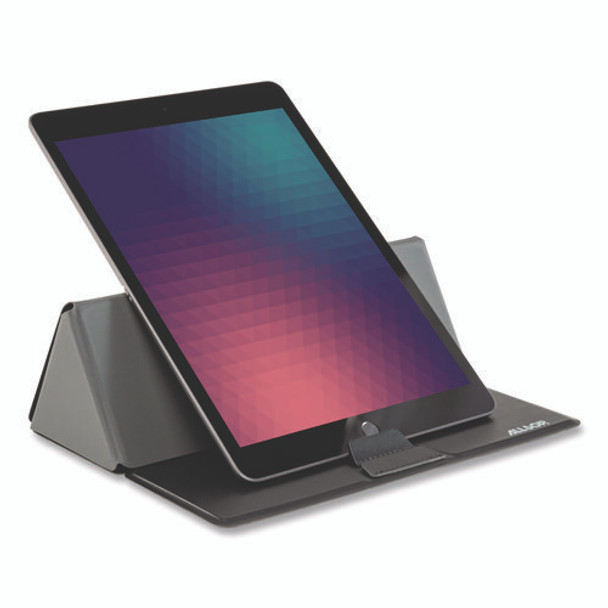 Foldio Laptop and Tablet Stand, +30 Tilt, 9.5" x 14.5" x 3", Black, Supports 7 lb Foldio Laptop and Tablet Stand, +30 Tilt, 9.5" x 14.5" x 3", Black, Supports 7 lb