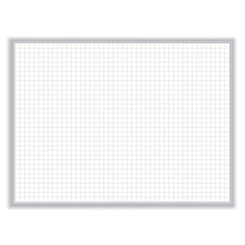 Non-Magnetic Whiteboard with Aluminum Frame, 120.63" x 48.63", White Surface, Satin Aluminum Frame