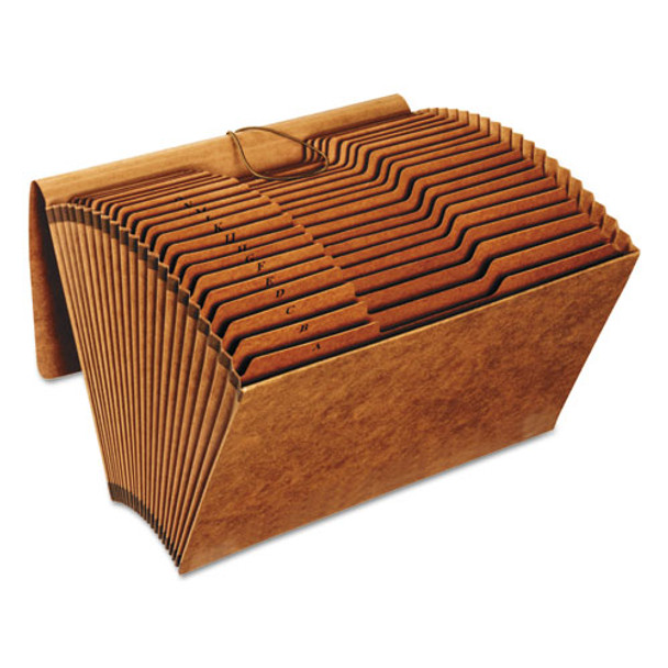 Heavy-Duty Expanding File with Reinforced Flap, 21 Sections, Elastic Cord Closure, 1/3-Cut Tabs, Legal Size, Redrope Heavy-Duty Expanding File with Reinforced Flap, 21 Sections, Elastic Cord Closure, 1/3-Cut Tabs, Legal Size, Redrope