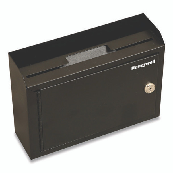 Drop Box Safe with Keys, 9.9 x 3 x 7.1, 0.12 cu ft, Black