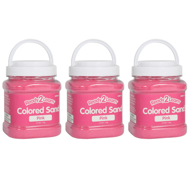 Colored Sand - Pink - 2.2 lb. Jar - Pack of 3 Colored Sand - Pink - 2.2 lb. Jar - Pack of 3