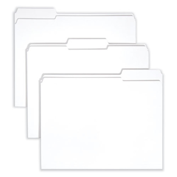 Reinforced Top Tab Colored File Folders, 1/3-Cut Tabs: Assorted, Letter Size, 0.75" Expansion, White, 100/Box