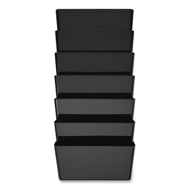 EZ Link Stackable DocuPocket, 7 Sections, Letter Size, 13" x 4" x 14" to 19", Black