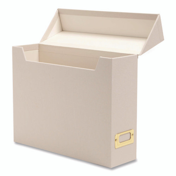 Flip Top Box, Letter Files, 13 x 3.7 x 10, Beige