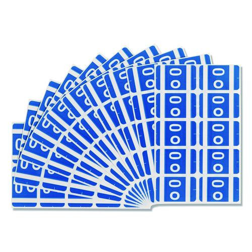 AlphaZ Color-Coded Second Letter Alphabetical Labels, O, 1 x 1.63, Dark Blue, 10/Sheet, 10 Sheets/Pack