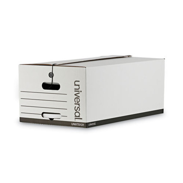 Deluxe Quick Set-up String-and-Button Boxes, Legal Files, White, 12/Carton