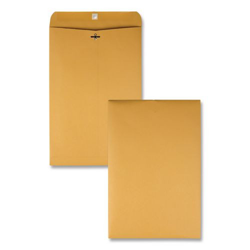Clasp Envelope, 32 lb Bond Weight Kraft, #15, Square Flap, Clasp/Gummed Closure, 10 x 15, Brown Kraft, 100/Box