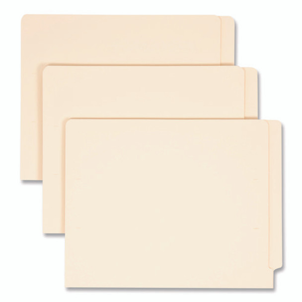 End Tab Folders with Antimicrobial Product Protection, Straight Tabs, Letter Size, 0.75" Expansion, Manila, 100/Box