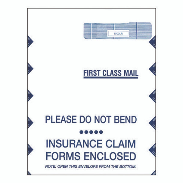 Jumbo CMS-1500 Health Insurance Form Envelopes for 50 Forms, Square Flap, Self-Adhesive Closure, 9 x 12.5, White, 100/Pack