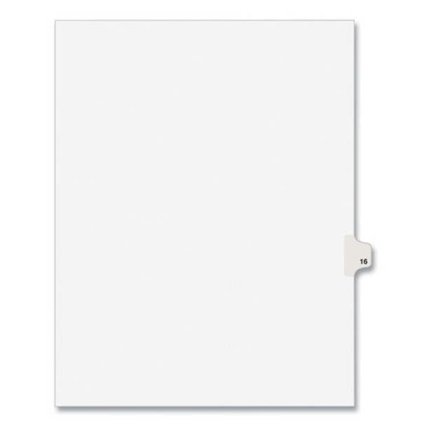 Preprinted Legal Exhibit Side Tab Index Dividers, Avery Style, 10-Tab, 16, 11 x 8.5, White, 25/Pack, (1016)