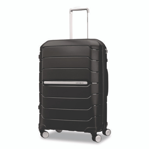 Freeform Hard Side Carry-On Suitcase, Four-Wheeled Spinner, 19.6 x 13.4 x 27.95, Black