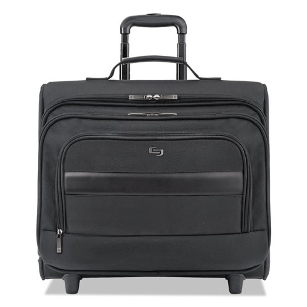 Classic Rolling Overnighter Case, Fits Devices Up to 15.6", Ballistic Polyester, 16.14 x 6.69 x 13.78, Black