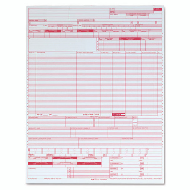 UB04 Hospital Insurance Claim Form for Laser Printers, One-Part (No Copies), 8.5 x 11, 2,500 Forms Total