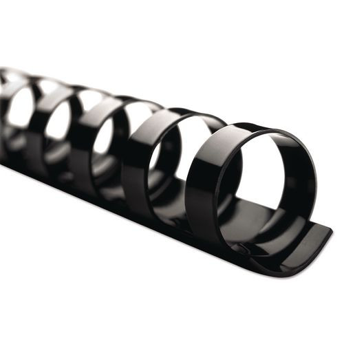 CombBind Standard Spines, 1" Diameter, 225 Sheet Capacity, Black, 100/Box