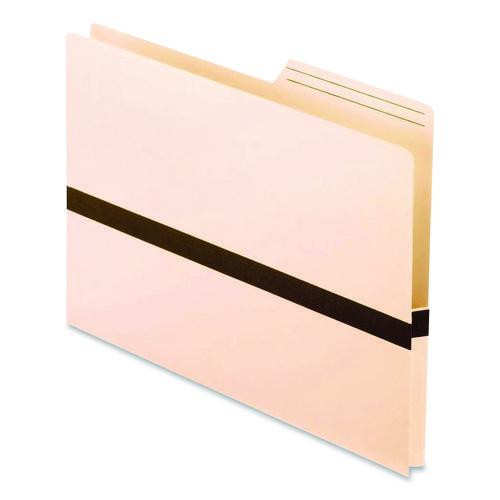 Drop Front Reinforced File Pocket, 1" Expansion, Letter Size, Manilla/Brown, 50/Box