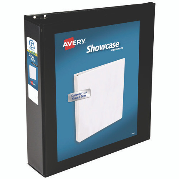 Showcase Economy View Binders with Slant Rings, 3 Rings, 2" Capacity, 11 x 8.5, Black