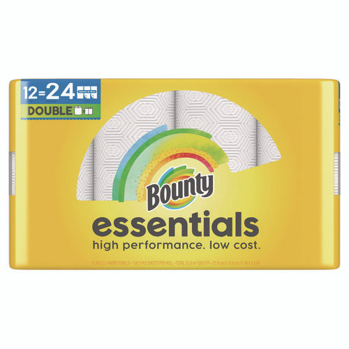 Essentials Select-A-Size Kitchen Roll Paper Towels, 2-Ply, 108 Sheets/Roll, 12 Rolls/Carton