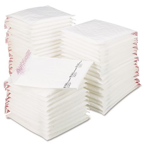 Jiffy TuffGard Extreme Self-Seal Mailer, #2, Barrier Bubble Air Cell Cushion, Self-Adhesive Closure, 8.5 x 12, White, 50/CT