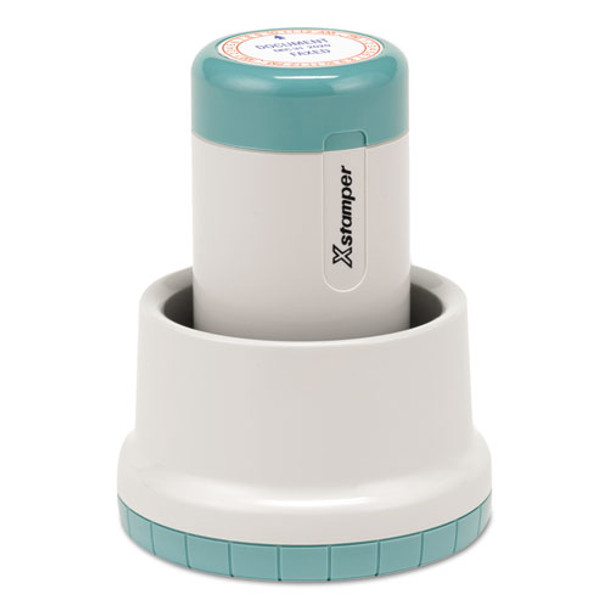 XpeDater Custom Message Date Stamp, Pre-Inked, Blue/Red