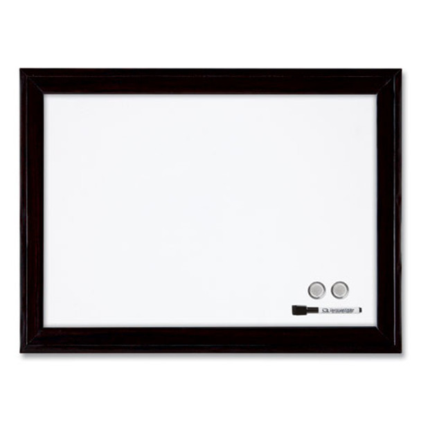 Home Decor Magnetic Dry Erase Board, 23" x 17", White Surface, Black Wood Frame