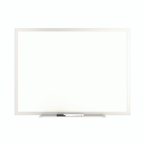 Melamine Dry Erase Board, 24" x 18", White Surface, Gray/Natural Aluminum Frame