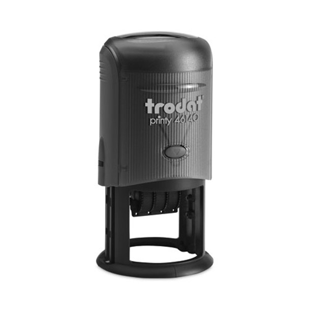 Printy Custom Self-Inking Dater, 1.75" Diameter, Black/Blue/Red