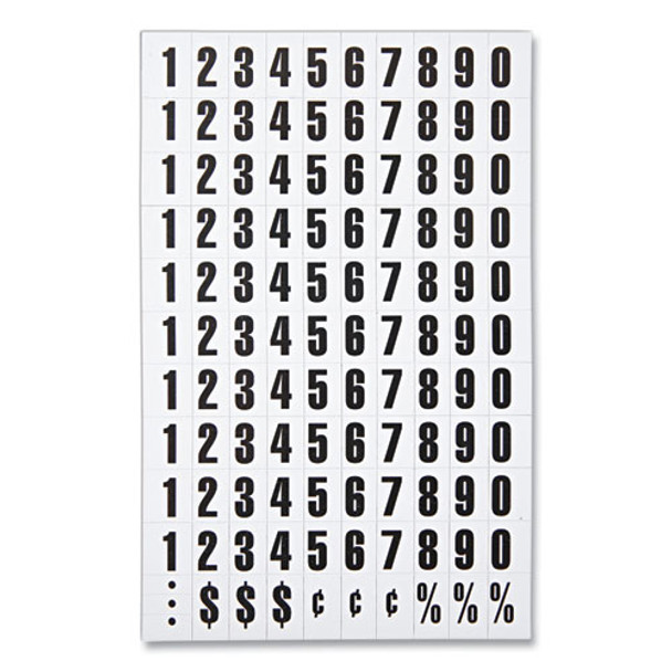 Heavy-Duty Board Magnets, Numbers, 0.75" Tall, Black Characters, 109 Pieces