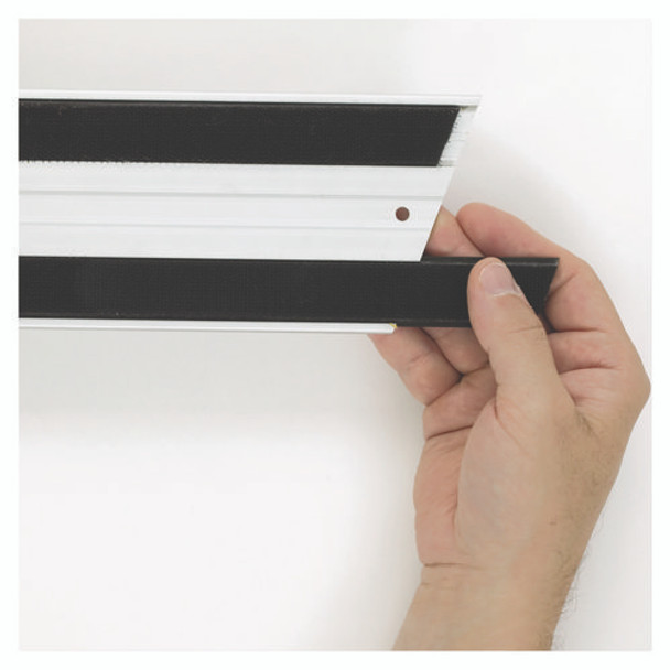 Hook and Loop Replacement Strips, 1.1" x 18", Black