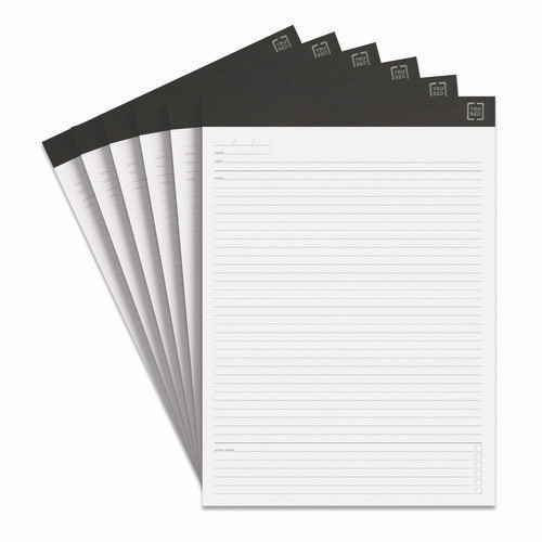 Notepads, Meeting-Minutes/Notes Format, 50 White 8.5 x 11.75 Sheets, 6/Pack