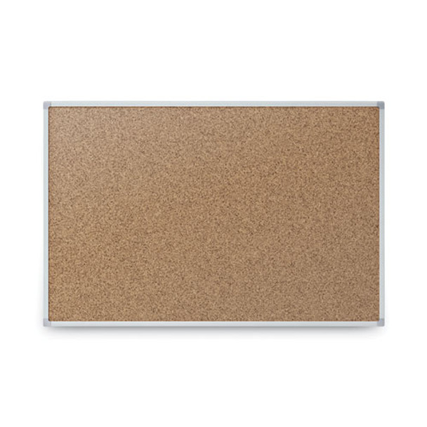 Economy Cork Board with Aluminum Frame, 24" x 18", Tan Surface, Satin Aluminum Frame Economy Cork Board with Aluminum Frame, 24" x 18", Tan Surface, Satin Aluminum Frame
