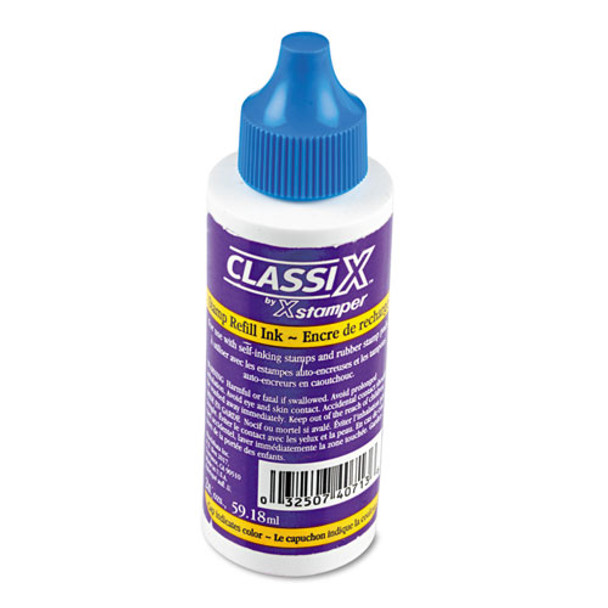 Refill Ink for Classix Stamps, 2 oz Bottle, Blue