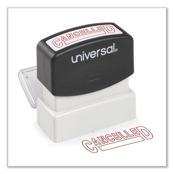 Message Stamp, CANCELLED, Pre-Inked One-Color, Red